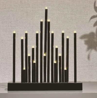 Emos DCAW04 LED svícen černý 20 LED diod