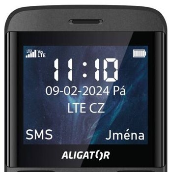 Aligator A910 Senior Black uhlopříčka 2,4 palců