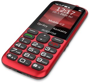 Aligator A930 GPS Senior Red velký displej