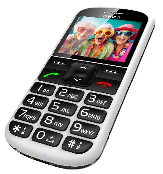Evolveo Easy Phone XS White výdrž až 10 dní