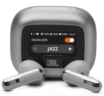JBL Live Flex 3 Silver Smart Charging Case
