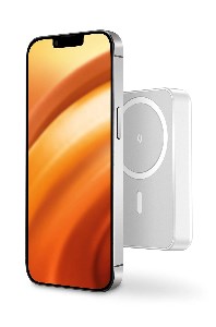 MagSafe Powerbanka Mag-Bank s bezdrátovým nabíjením, 10000mAh, bílá USB-C