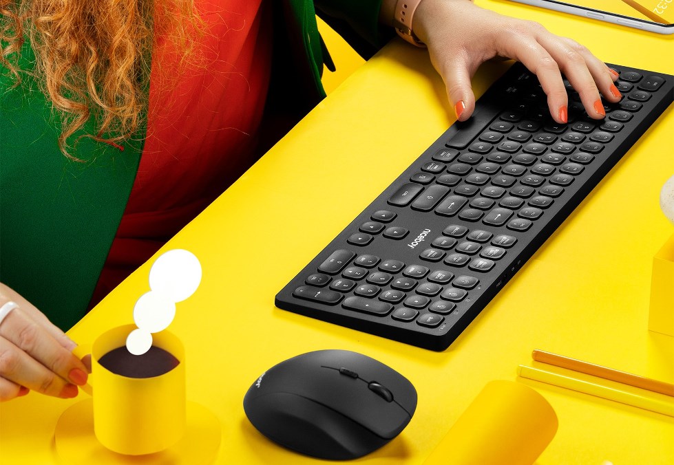 Niceboy OFFICE K30 Black nízkoprofilové klávesy