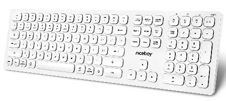 Niceboy OFFICE K30 White gumové koncovky