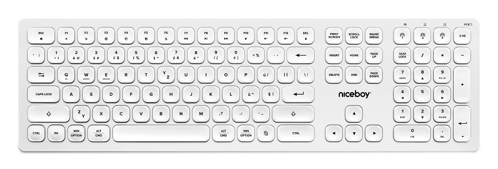 Niceboy OFFICE K30 White 110 kláves