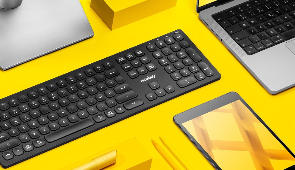 Niceboy OFFICE K30 White nízkoprofilové klávesy