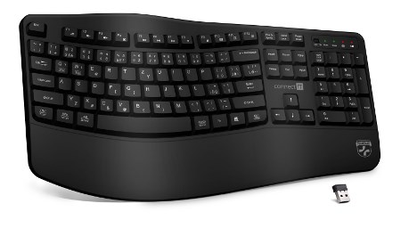 Connect IT CKB-2810-CS klávesnice ergonomický náklon