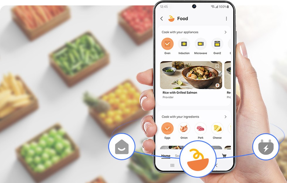 Samsung RS70F65QETEO SmartThing Food