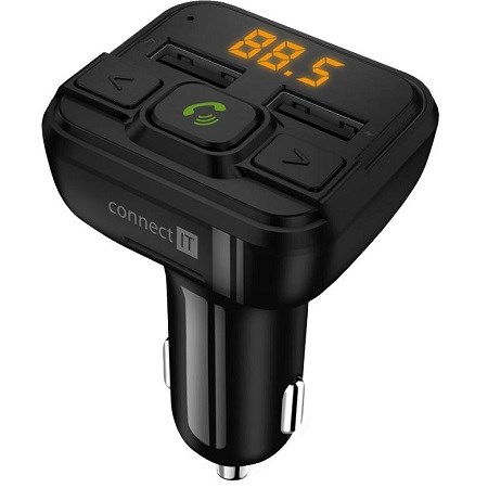 Connect IT CCC-8600 Bluetooth,2x USB,Micro SD černý dvouportová nabíječka