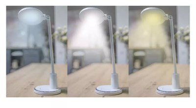 Emos LED stolní lampa WESLEY, bílá nastavení intenzity