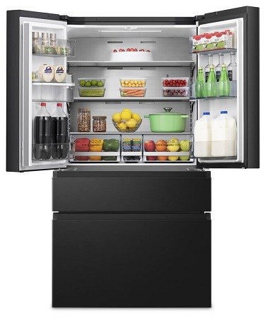 Hisense RF749N4WFF 2 police z bezpečnostního skla