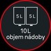 Objem 10 litrů (5+5)