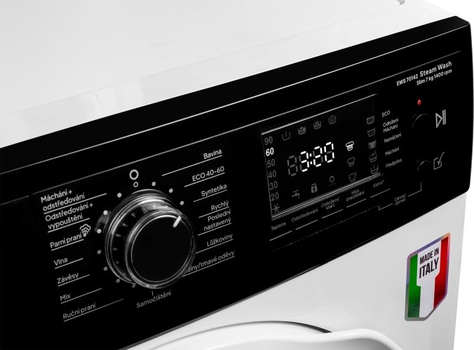 ECG EWS 70142 SteamWash přehledný displej