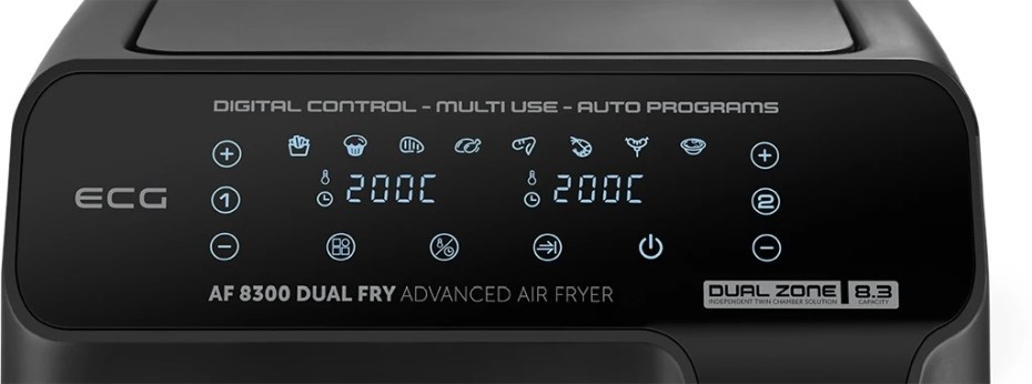 ECG AF 8300 Dual Fry dotykové ovládání