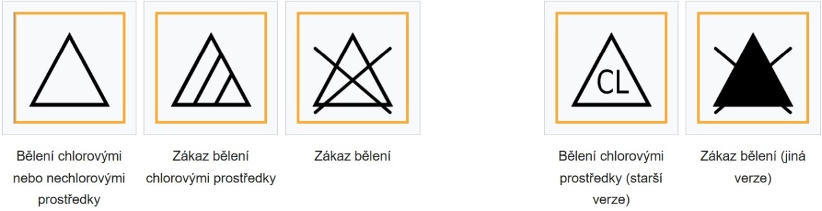 Symboly pro bělení