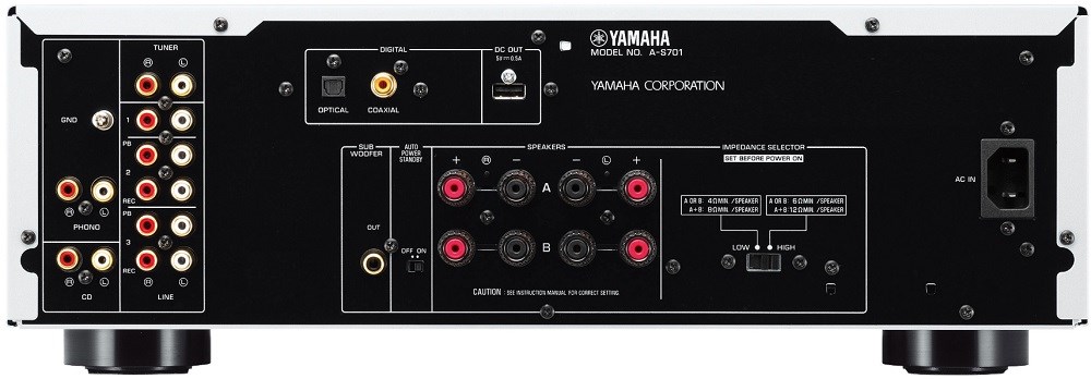 Yamaha A-S701 konektory pro připojení CD přehrávače
