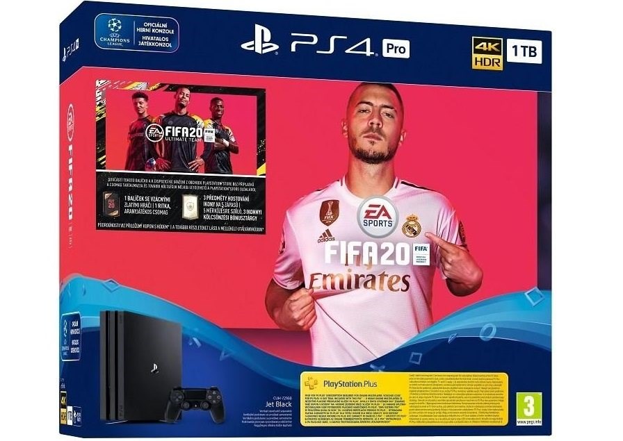 Herní konzole Sony PlayStation 4 Pro + hra FIFA 20