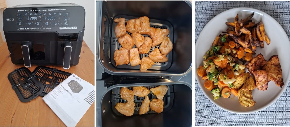ECG AF 8300 Dual Fry obsah a hotová jídla