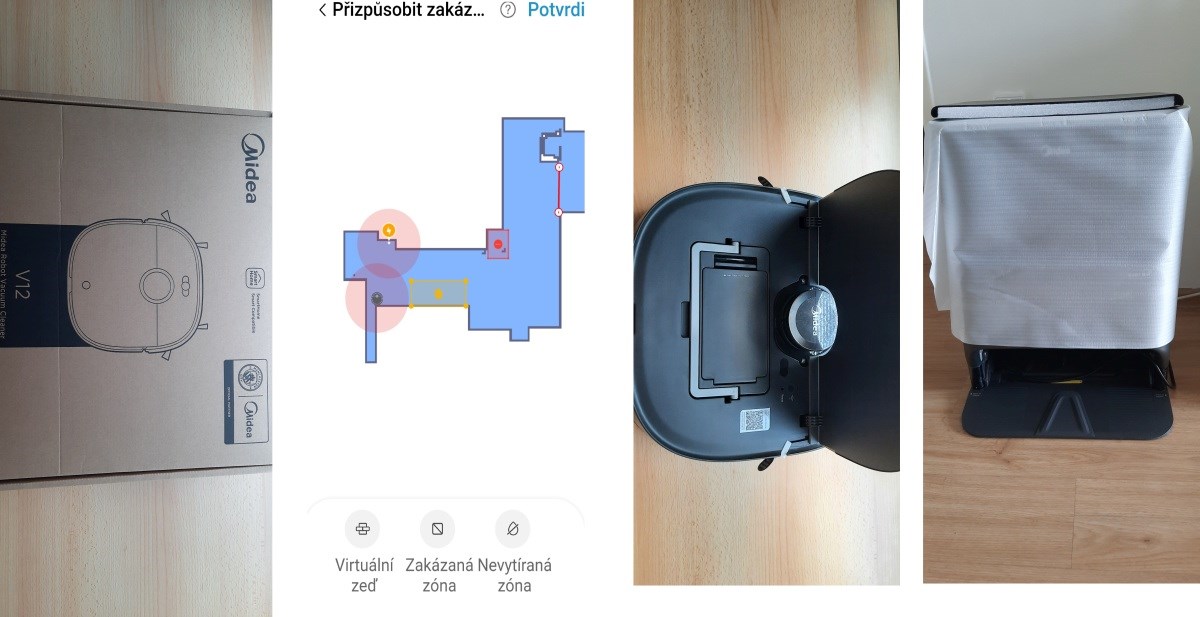 Robotický vysavač Midea V12 mapování a mobilní aplikace