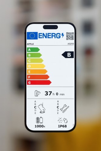 Vzor energetického štítku pro mobily a tablety
