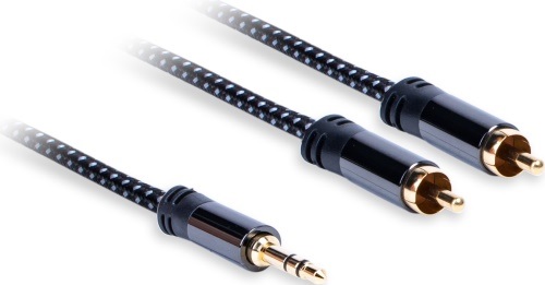 Levně Aq Premium reproduktorový kabel Pa42015, kabel 3,5 mm Jack - 2xRCA, délka 1,5 m, xpa42015