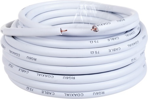 Levně Aq koaxiální kabel Kvx100 - anténní koax kabel 10,0 m, průměr 6,8 mm, 75 ohm, bez konektorů