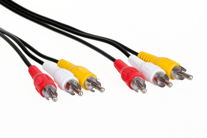 Levně Aq cinch Rca kabel Kvk020 - kabel 3x Rca - 3 x Rca kompozit Av 2,0 m