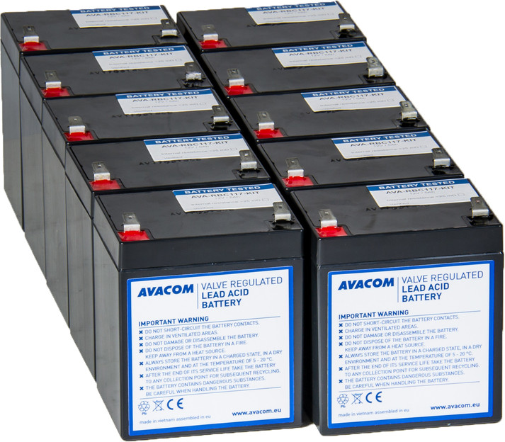 Levně Avacom záložní zdroj bateriový kit pro renovaci Rbc117 (10ks baterií) (AVACOM Ava-rbc117-kit)