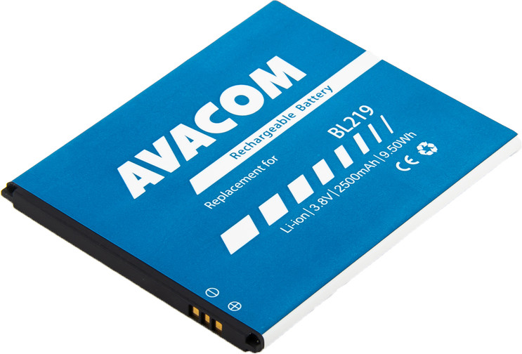 AVACOM GSLE-BL219-S2500 Li-Ion 3,8V 2500mAh - neoriginální - Baterie do mobilu Lenovo A889 Li-Ion 3,8V 2500mAh (náhrada BL219)