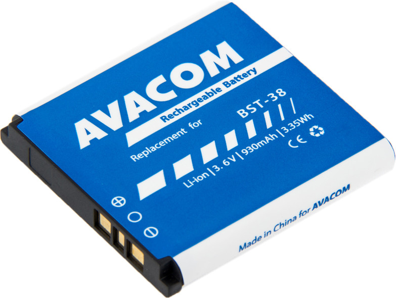AVACOM GSSE-BST38-S930 Li-Ion 3,6V 930mAh - neoriginální - Baterie do mobilu Sony Ericsson S510i, K770 Li-Ion 3,6V 930mAh (náhrada BST-38)