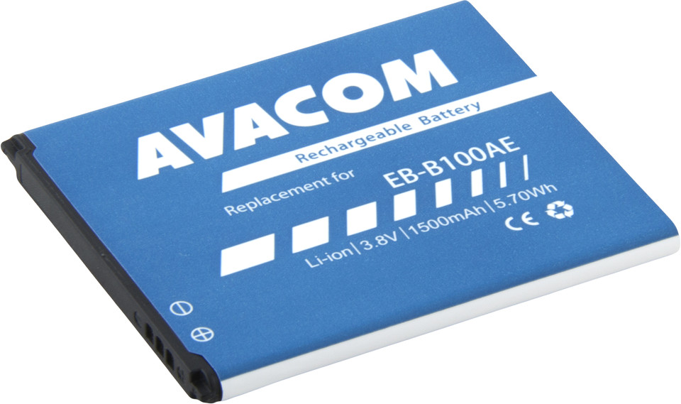 AVACOM GSSA-B100-1500 Li-Ion 3,8V 1500mAh - neoriginální - Baterie do mobilu Samsung Galaxy ACE 3 Li-Ion 3,8V 1500mAh, (náhrada EB-B100AE)