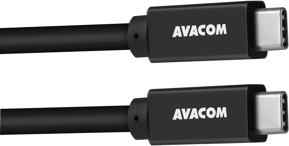 Datový a nabíjecí kabel USB Type-C - USB Type-C, 100cm, 60W E-Mark, černý - AVACOM DCUS-TPCC-10K60W