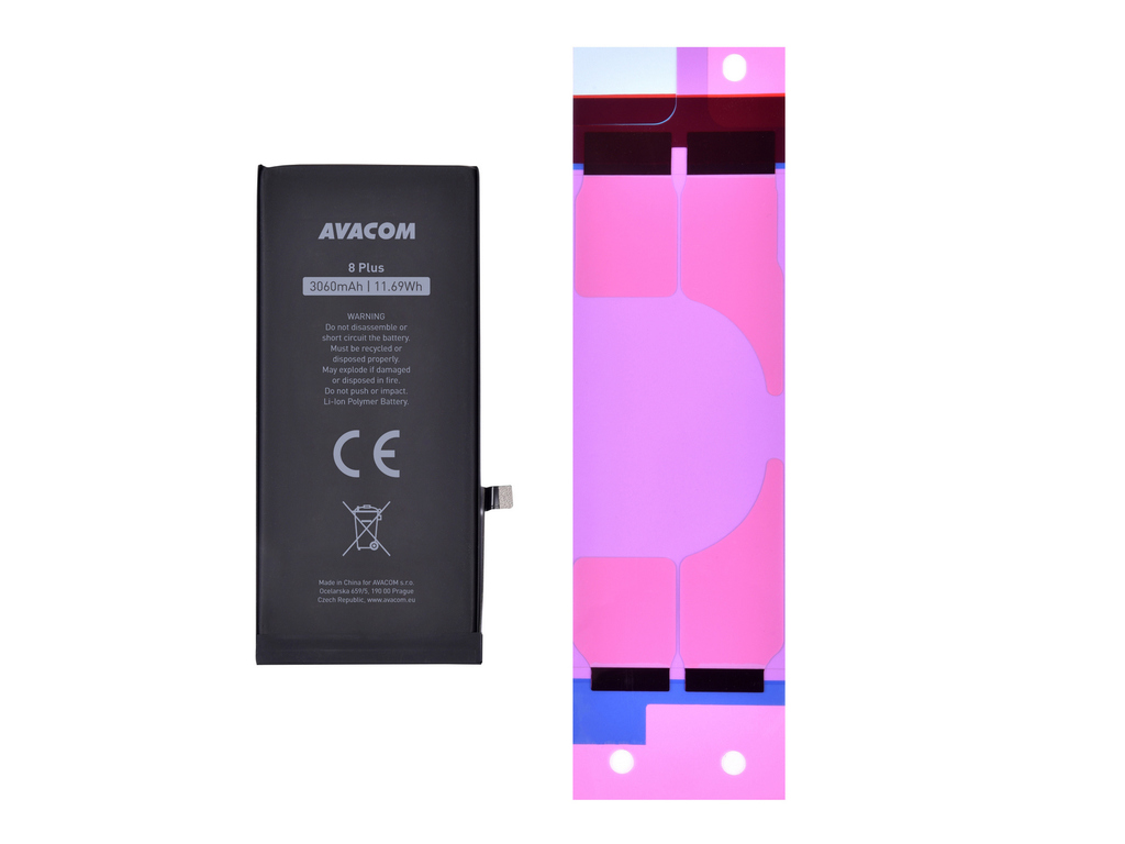 Avacom Baterie Pro Apple Iphone 8 Plus Vysokokapacitní, Li-Ion 3,82V 3060Mah (Náhrada 616-00367)