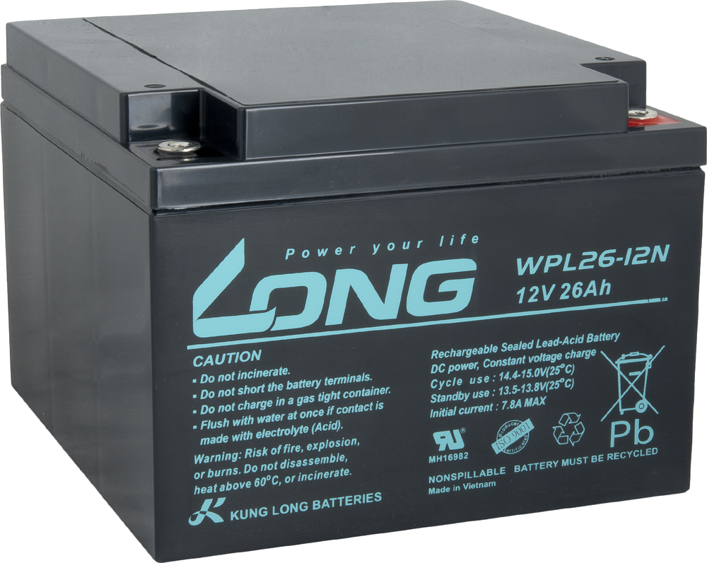Levně Long nabíječka baterií baterie 12V 26Ah M5 Longlife 12 let (WPL26-12N)