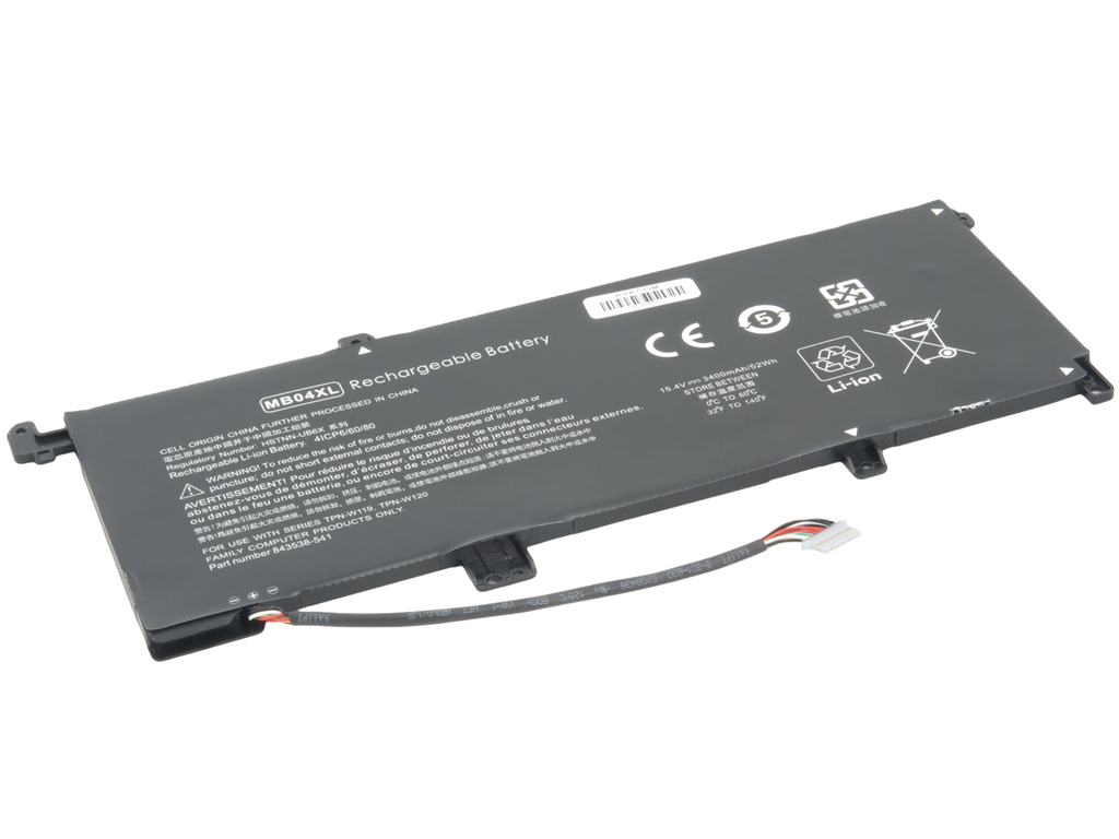 Levně Hp Baterie do notebooku Hp Envy 15-aq series Li-pol 15,4V 3400mAh 52Wh