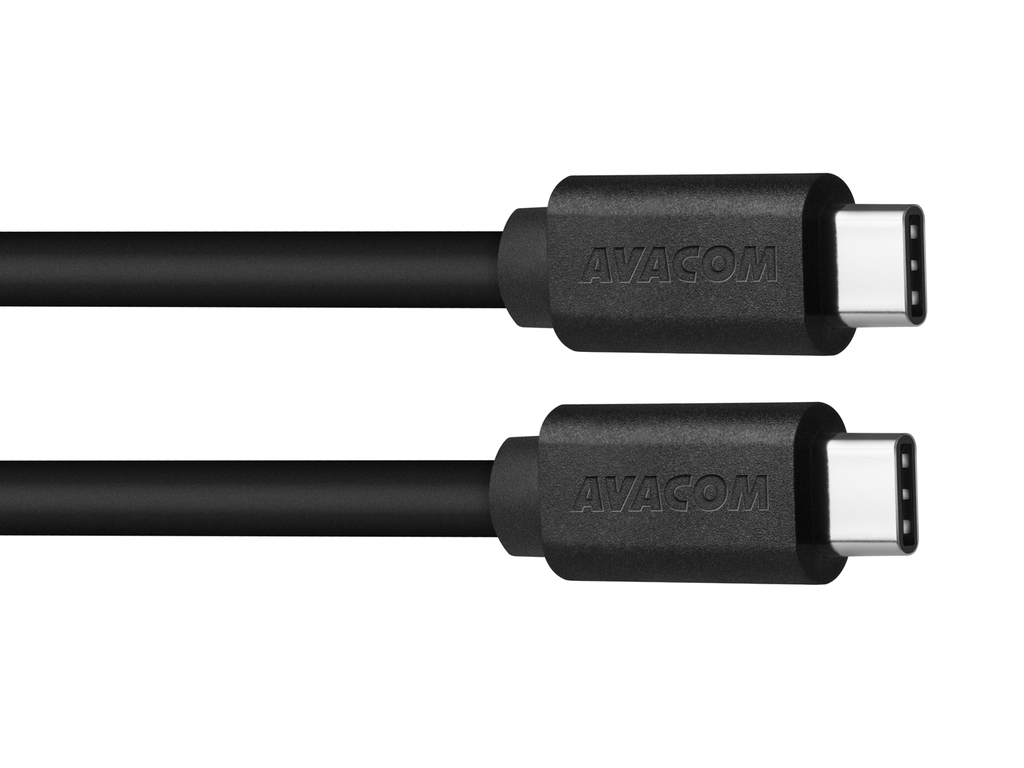 Avacom Datový a nabíjecí kabel USB Type-C - USB Type-C, 40cm, černá