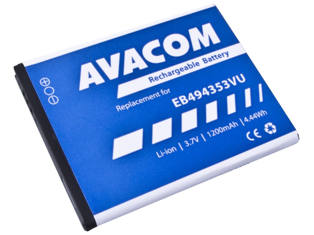 AVACOM GSSA-5570-S1200A Li-Ion 3,7V 1200mAh - neoriginální - Baterie do mobilu Samsung 5570 Galaxy mini Li-Ion 3,7V 1200mAh (náhrada EB494353VU)
