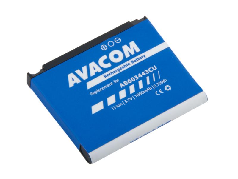AVACOM GSSA-G800-S1000 Li-Ion 3,7V 1000mAh - neoriginální - Baterie do mobilu Samsung SGH-G800, S5230 Li-Ion 3,7V 1000mAh (náhrada AB603443CU)