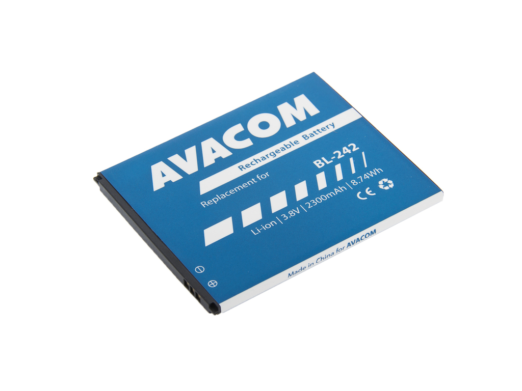 AVACOM GSLE-BL242-2300 Li-Ion 3,8V 2300mAh - neoriginální - Baterie do mobilu Lenovo A6000 Li-Ion 3,8V 2300mAh (náhrada BL242)