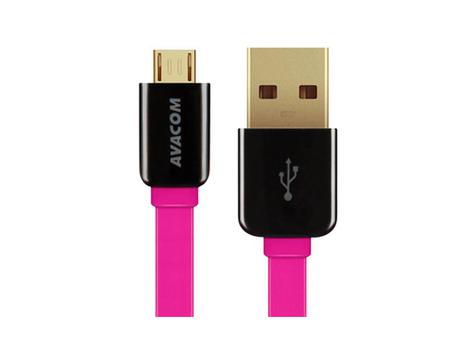 AVACOM MIC-40P kabel USB - Micro USB, 40cm, růžová - AVACOM DCUS-MIC-40P