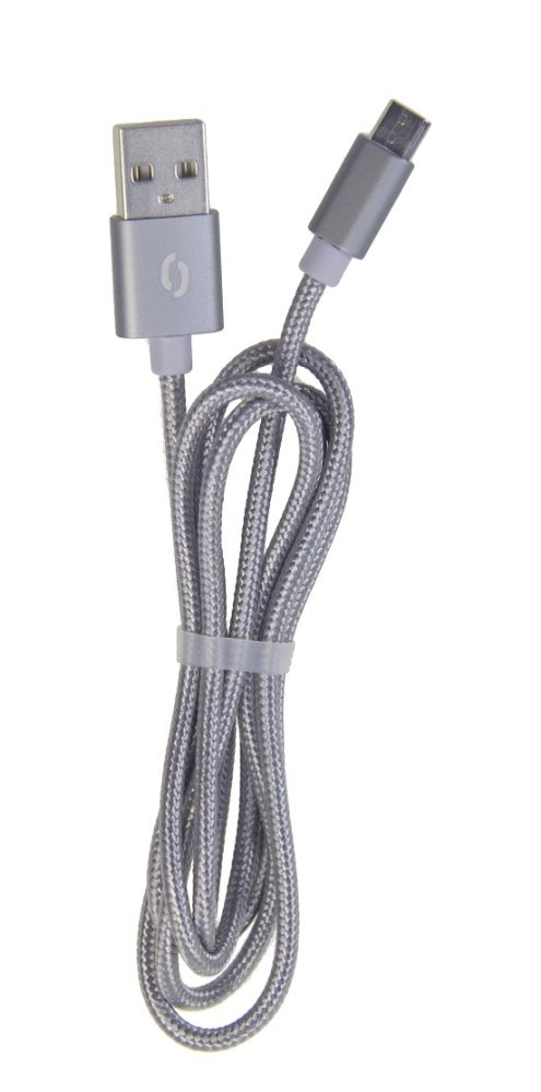 Levně Aligator kabel Tuba 2A nabíjecí kabel microUSB šedý (DAKT008)