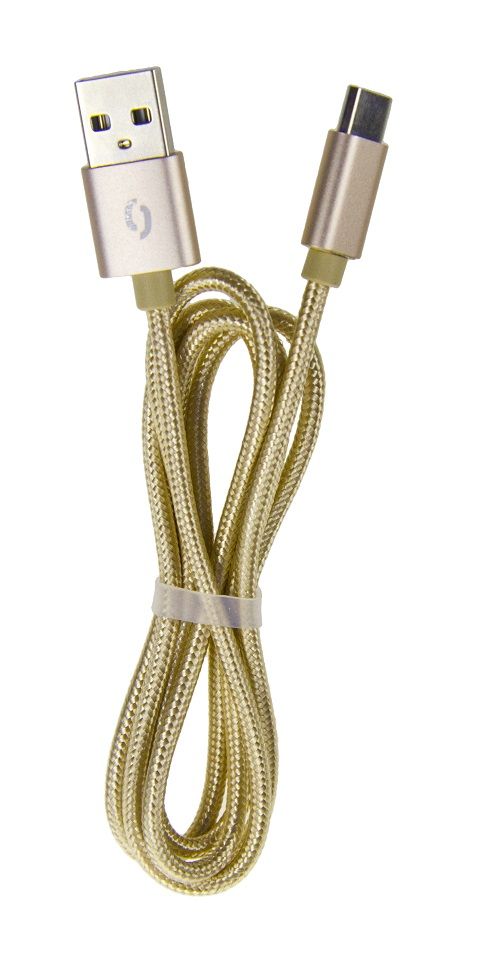 Levně Aligator kabel Tuba 2A nabíjecí kabel Usb type C zlatý (DAKT005)