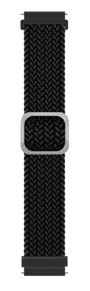 Aligator řemínek textilní 22mm, černý 22AW012