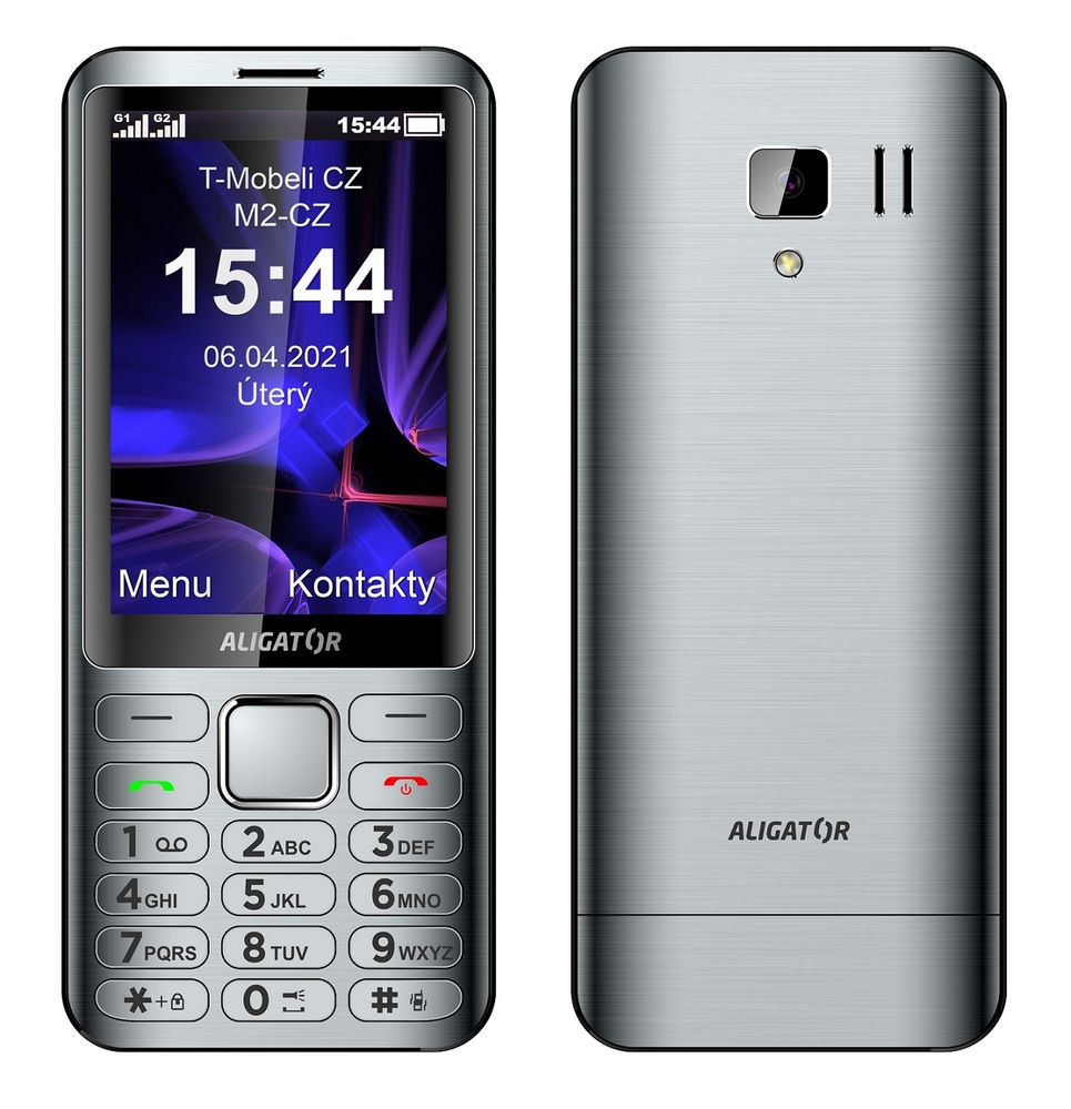 Levně Aligator mobilní telefon D950 Silver
