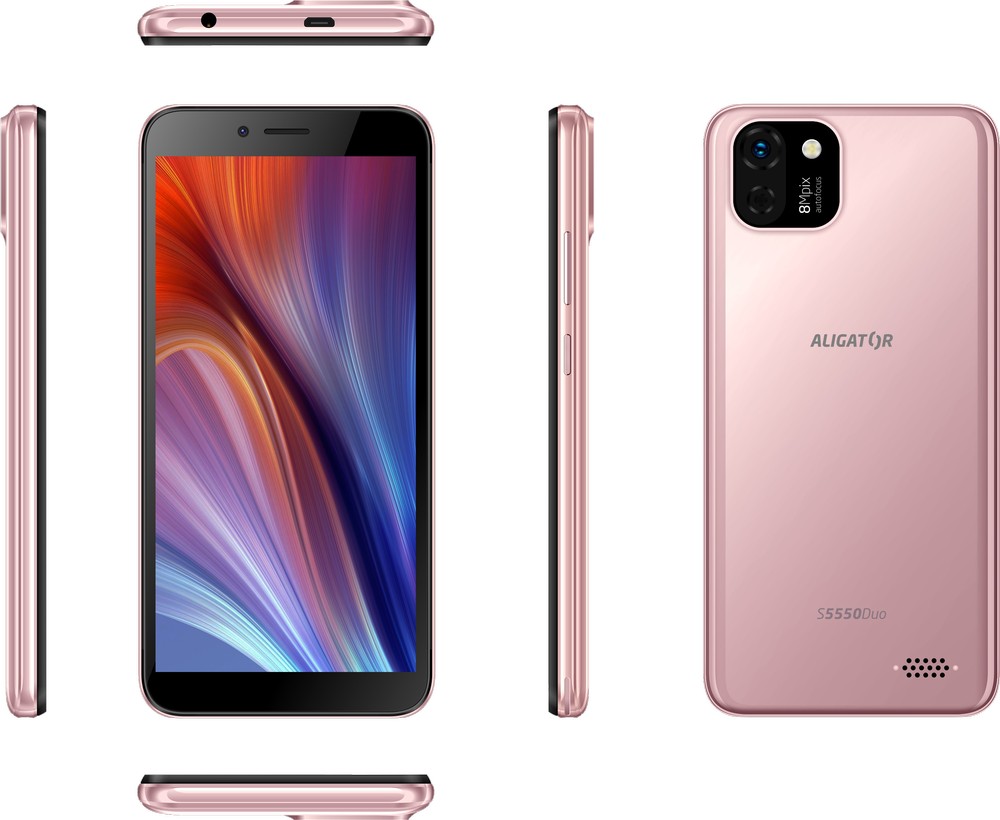 Levně Aligator smartphone S5550 Duo 16Gb Pink Gold