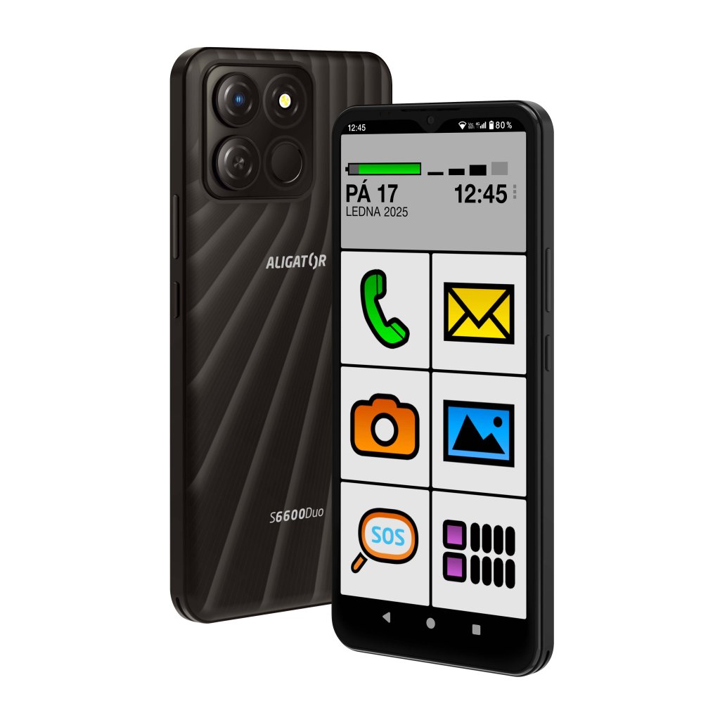 Aligator smartphone S6600 Senior Black
