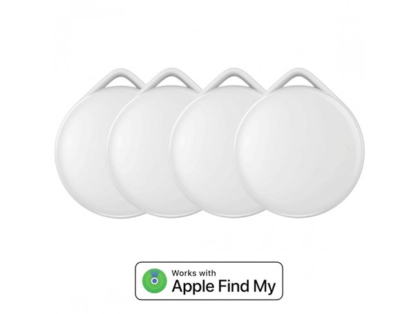 Levně lokátor Set 4 ks Armodd iTag bílý bez loga (AirTag alternativa) s podporou Apple Find My (Najít)