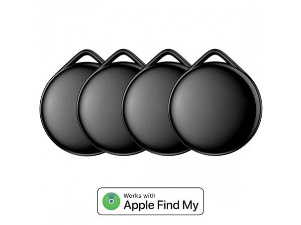 Levně lokátor Set 4 ks Armodd iTag černý bez loga (AirTag alternativa) s podporou Apple Find My (Najít)