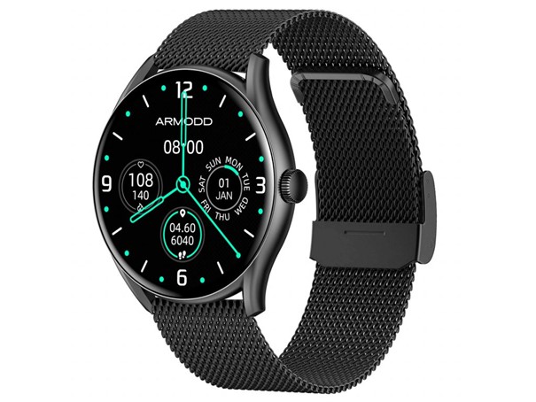 Levně Armodd chytré hodinky Roundz 5 černá s kovovým řemínkem + silikonový řemínek