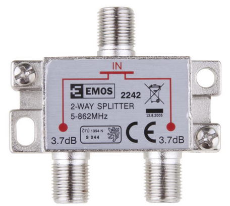 Levně Emos koaxiální kabel J0002 Rozbočovač 2242